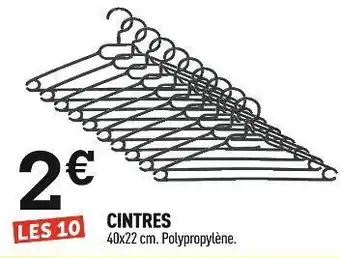 Centrakor Cintres offre