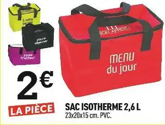 Centrakor Sac isotherme 2,6 l offre