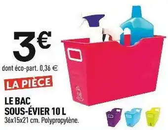 Centrakor Le bac sous-évier offre
