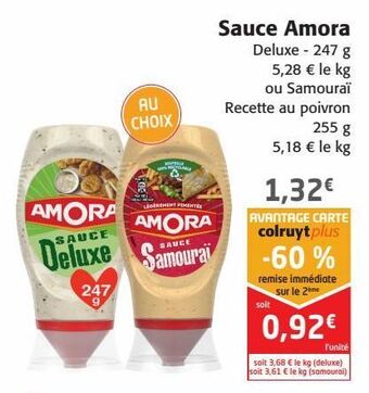 Colruyt Sauce amora offre