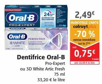 Colruyt Dentifrice oral-b offre