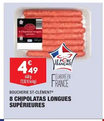 ALDI 8 Chipolatas longues supérieures offre