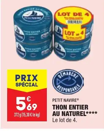 ALDI Thon entier au naturel offre