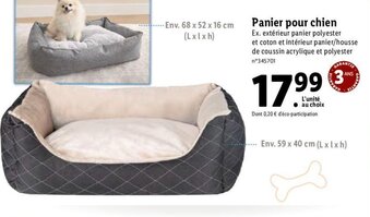 Lidl Panier pour chien offre