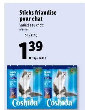 Lidl Sticks friandise pour chat offre