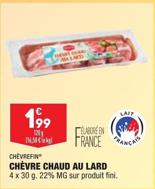 Promo Chèvre chaud au lard chez ALDI