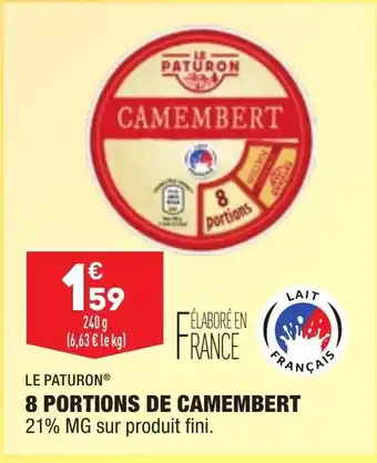 ALDI 8 Portions de camembert offre