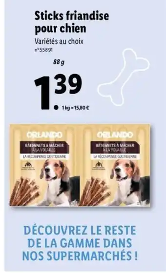 Lidl Sticks friandise pour chien offre