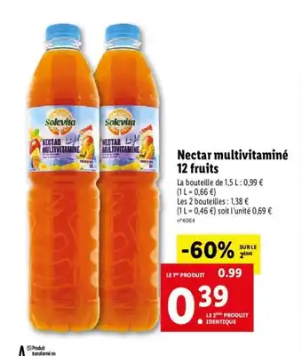 Lidl Nectar multivitaminé 12 fruits offre