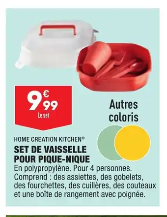 ALDI Set de vaisselle pour pique-nique offre