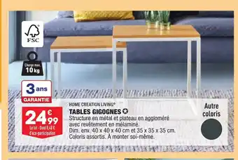 ALDI Tables gigognes offre