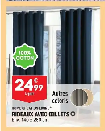 ALDI Rideaux avec œillets offre