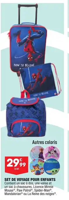 ALDI Set de voyage pour enfants offre