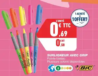 Bureau Vallée Bic surligneur avec grip offre