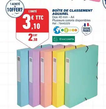 Bureau Vallée Exacompta boîte de classement aquarel offre