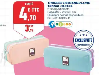 Bureau Vallée Trousse rectangulaire teknik pastel offre