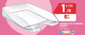 Bureau Vallée Corbeille à courrier cristal offre