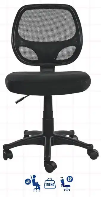 Bureau Vallée Fauteuil olivia noir offre