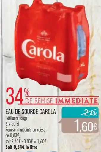 Match Eau de source carola offre