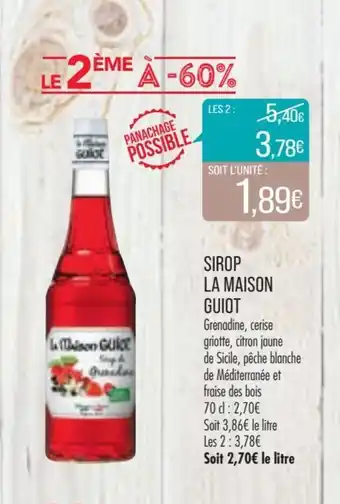Match Sirop la maison guiot offre