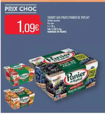 Match Yaourt aux fruits panier de yoplait offre