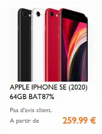 Apple Iphone Se (2020) 64 bat 87%