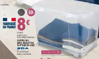E.Leclerc Coffre 60 L Avec Roulettes offre