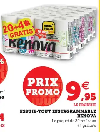 Hyper U Essuie-tout instagrammable renova offre