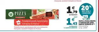 Hyper U Pate A Pizza Prete A Derouler Avec Sauce Tomate U offre