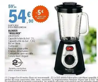 E.Leclerc Blender Moulinex offre