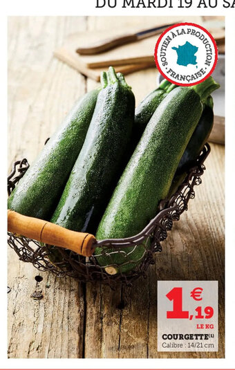 Hyper U Courgette offre