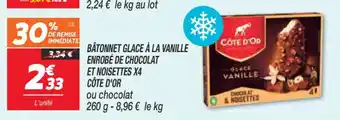 Netto Bâtonnets Glace À La Vanille Enrobé De Chôte D'orocolat Et Noisettes X4 C offre