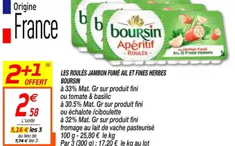 Netto Les Roulés Jambon Fumé Ail Et Fines Herbes Boursin offre