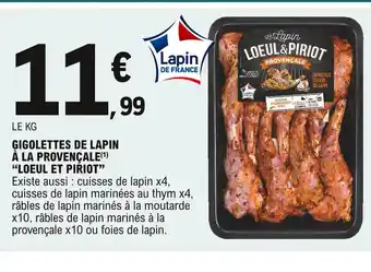 E.Leclerc Gigolettes De Lapin À La Provençale "Louel Et Piriot" offre