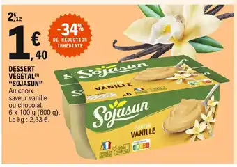 E.Leclerc Dessert végétal "Sojasun" offre