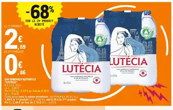 E.Leclerc Eau Minerale Naturelle "Lutécia" offre
