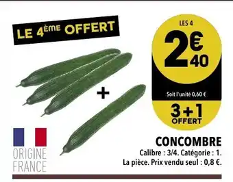 Supeco Concombre offre
