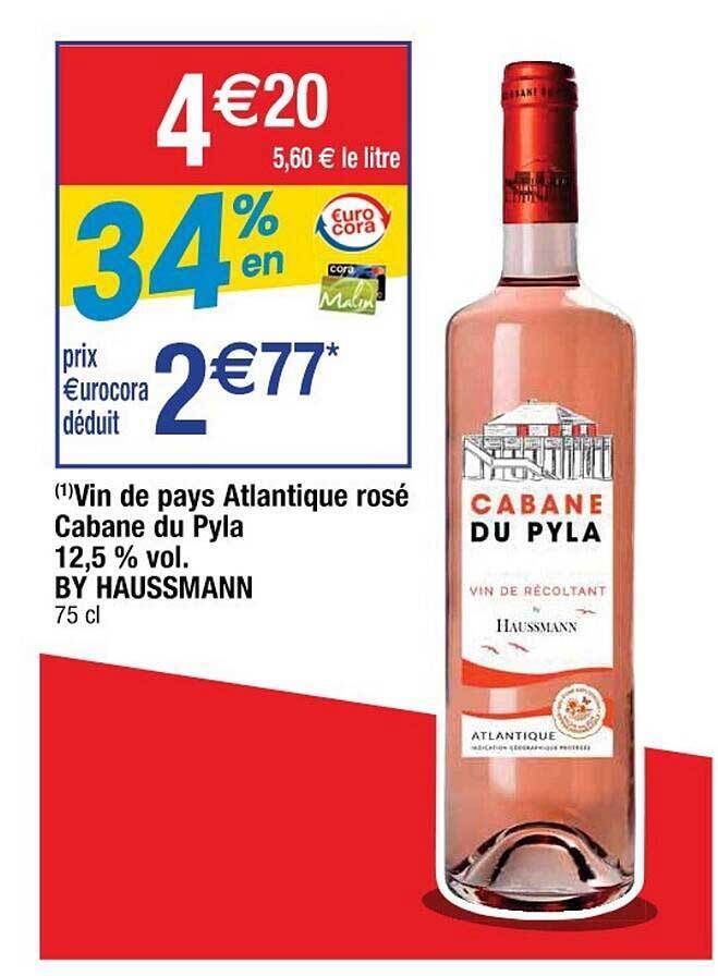 Promo Vin De Pays Atlantique Rosé Cabane Du Pyla 12,5 Vol. By