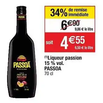 Cora x Carrefour Liqueur Passion 15% Vol. Passoa offre