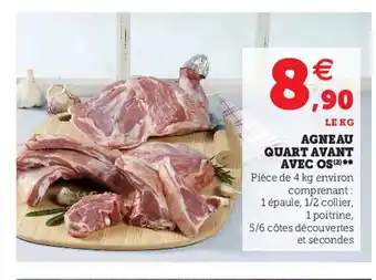 Super U Agneau Quart avant avec os offre