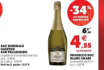 U Express Eau Minérale Gazeuse San Pellegrino offre