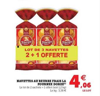 U Express Navettes Au Beurre Frais La Fournée Dorée offre
