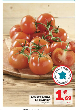 Super U Tomate Ronde En Grappe offre