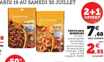 Super U Fruits Secs Seeberger offre
