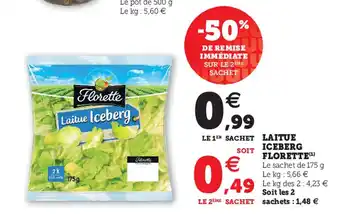 Super U Laitue Iceberg Florette offre