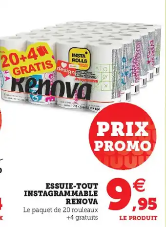 Super U Essuie-tout Instagrammable Renova offre