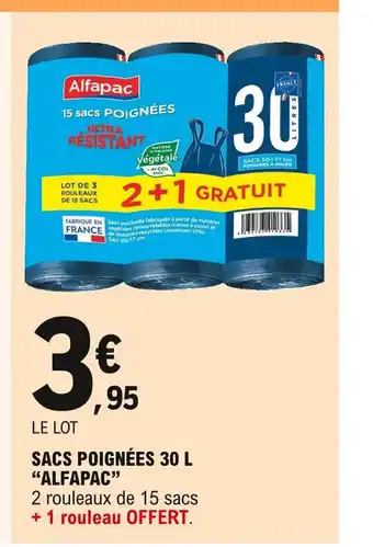 E.Leclerc Sacs Poignées 30 L "Alfapac" offre
