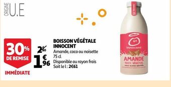 Auchan Supermarché Boisson végétale innocent offre