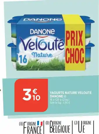 Bi1 Yaourts Nature Velouté Danone offre