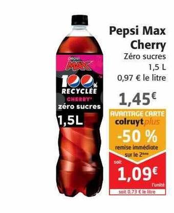 Colruyt Pepsi Max Cherry offre